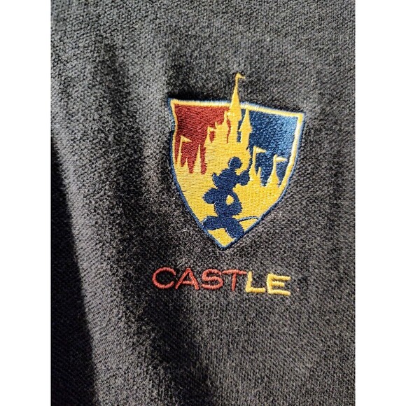 A Cast Exclusive Collection Walt Disney Gray Black Polo Castle Embroidered XL Sz - Picture 6 of 14